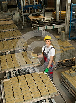 Young worker on a factory