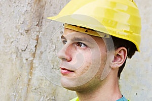 Young worker in hard hat