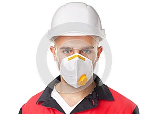 Young worker wearing safety protective gear