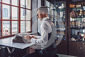 Young writer in the office