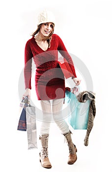 Young girl shopping