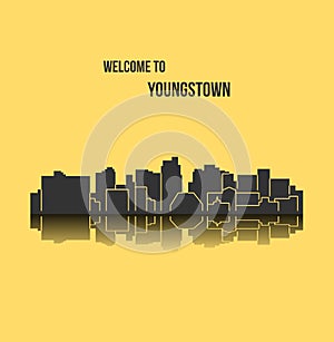 Youngstown, Ohio city silhouette