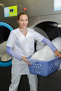 youngwoman at a laundry