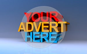 Your advert here on blue