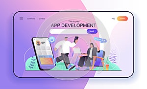 This is your App development concept for landing page