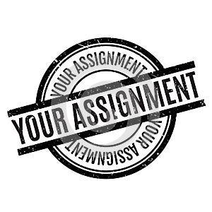 Your Assignment rubber stamp photo