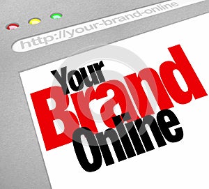 Your Brand Online Words Website Screen Internet