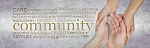 Your Community is there to support you Word Cloud Concept