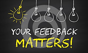 Your Feedback Matters on blackboard photo