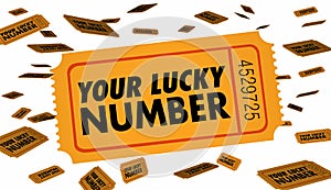 Your Lucky Number Winning Contest Raffle Ticket