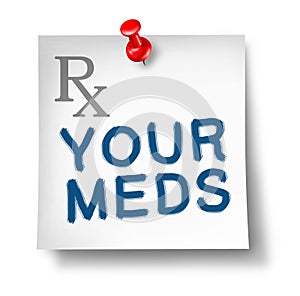 Your meds reminder isolated photo