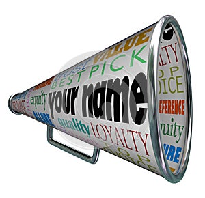 Your Name Bullhorn Megaphone Advertising Brand photo