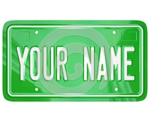 Your Name License Plate Personalized Vanity Badge