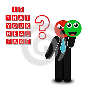Is that your real face, super quality abstract business poster