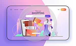 This is your Shopping concept for landing page