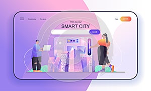 This is your Smart City concept for landing page