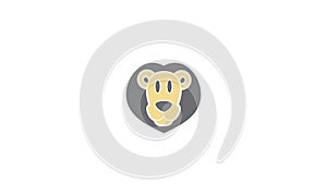 Lion cute logo vector icon