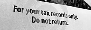 For your tax records only