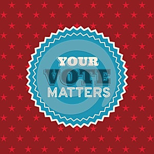 Your vote matters on seal stamp vector design