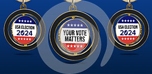 Your vote matters USA election 2024 inside key chains