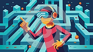 With your VR gloves equipped you navigate through a challenging maze full of s and puzzles putting your problemsolving photo