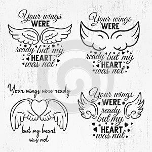 Your wings were ready but my heart was not bundle, Angel wings bundle, in loving memory, memorial day, files for cricut, angel photo