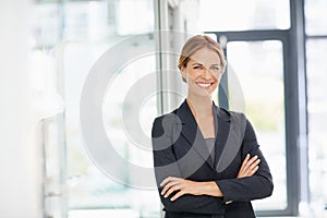 Youre capable of amazing things. Portrait of a businesswoman standing in an office.