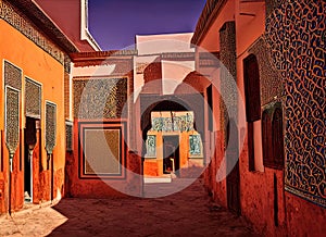 Youssoufia, Marrakech-Safi, Morocco. Generative AI. photo
