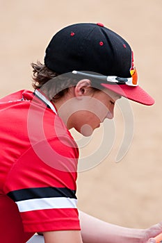 Youth american baseball boy