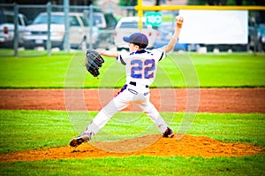 Youth baseball pitcher