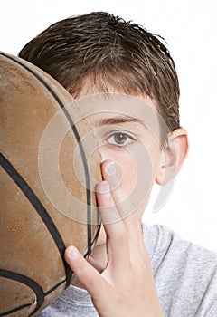 Youth with Basketball photo