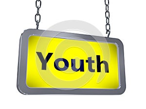 Youth on billboard