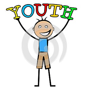 Youth Boy Indicates Kids Kid And Children