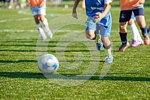 Youth Football Training on Sports Field