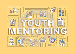 Youth mentoring word concepts banner