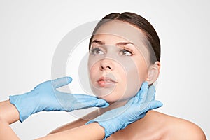 Youth plastic preparation. lifting body women. cleaning healthcare mask