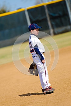 Youth player on field