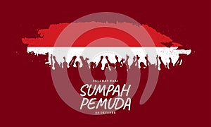 Youth Pledge Day Background. Vector Illustration