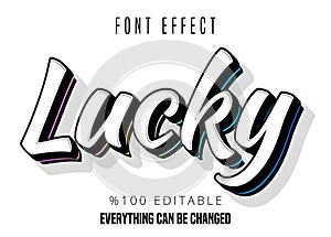 Youth style editable font effect