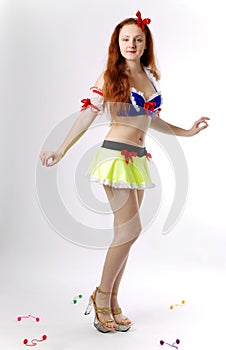 Youth woman in fancy dress of Snow White