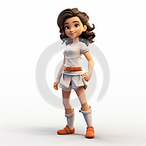 Youthful 3d Animation Of A Cartoonish Princesscore Character