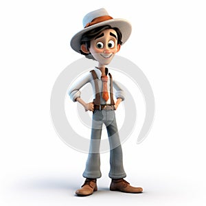 Youthful Cowboy Character Animation: Nicholas In Hat And Jeans