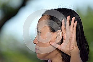 Youthful Diverse Female Hearing