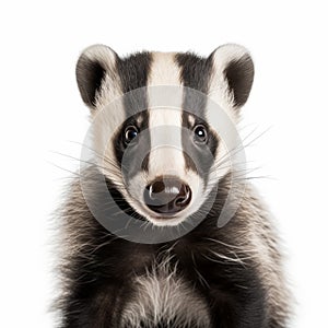 Youthful Energy: A Badger In Layered Imagery With Subtle Irony