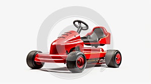 Youthful Energy: Red Toy Ride On Car In Precisionism Style