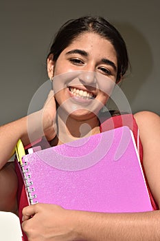 Youthful Female Student Smiling