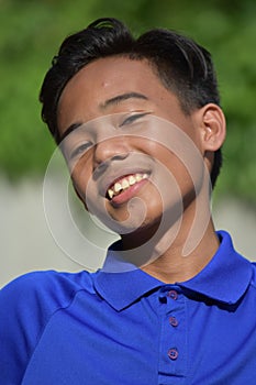 Youthful Filipino Teenager Boy And Happiness