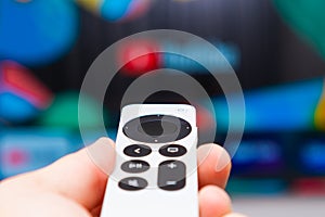 Youtube on Apple TV showing on the screen of TV