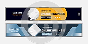 Youtube banner channel art Design For Corporate Busines photo