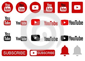 YouTube icon collection